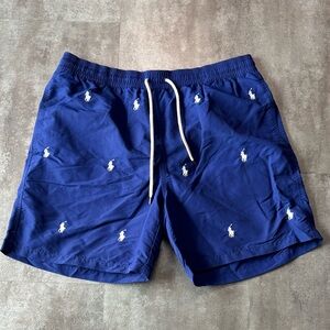 Polo Ralph Lauren All Over Pony Swim Shorts Men’s XL Blue